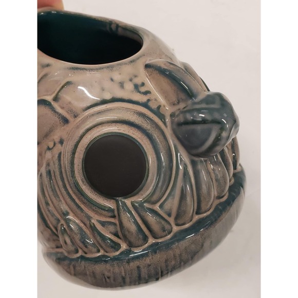 Tiki Farm Angler Fish Mug- Hau'oli Na Maka - Stoney Teal - Tiki Mug - Picture 6 of 11